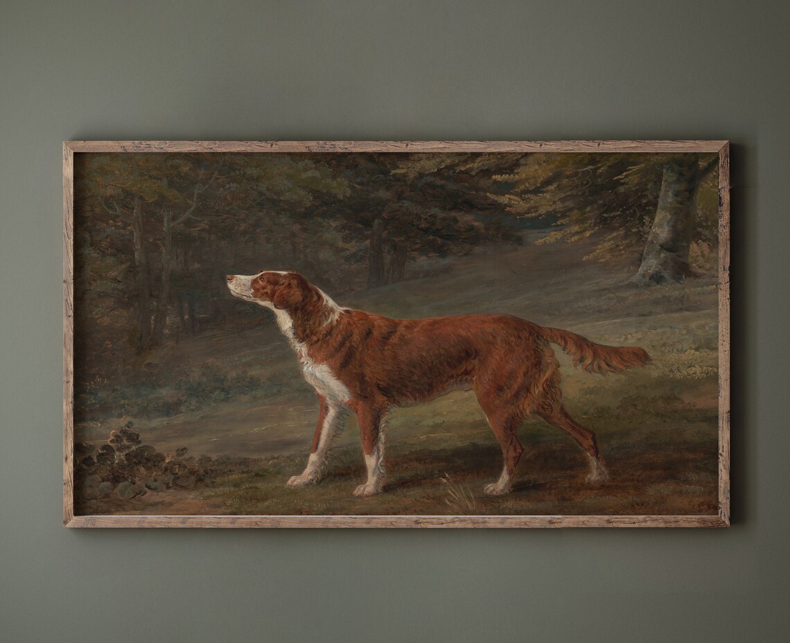 Red Setter Dog Painting, Rustic Farmhouse Art Print - Image 2
