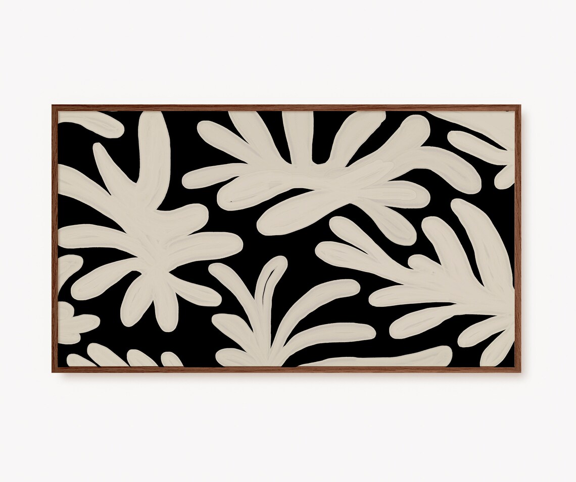 Black and White Modern Artwork Retro Art Print