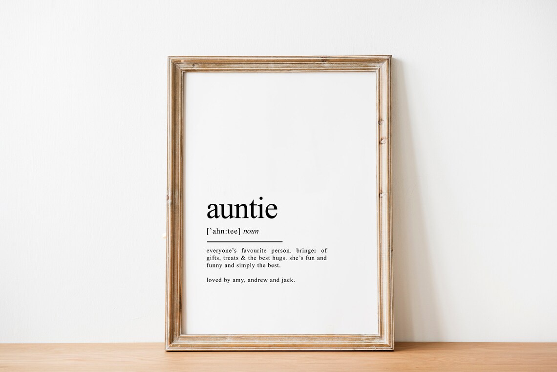 Auntie Dictionary Definition Funny Favorite Aunt Gift Poster - Image 2