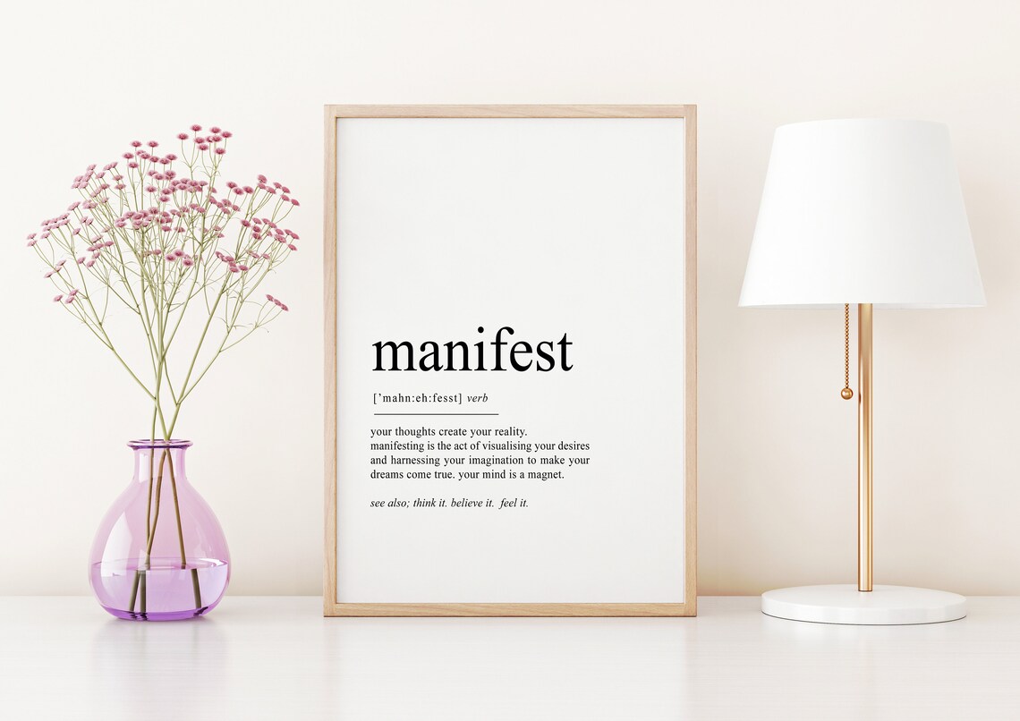 Manifest Definition Art Print, Spiritual Affirmation - Image 2