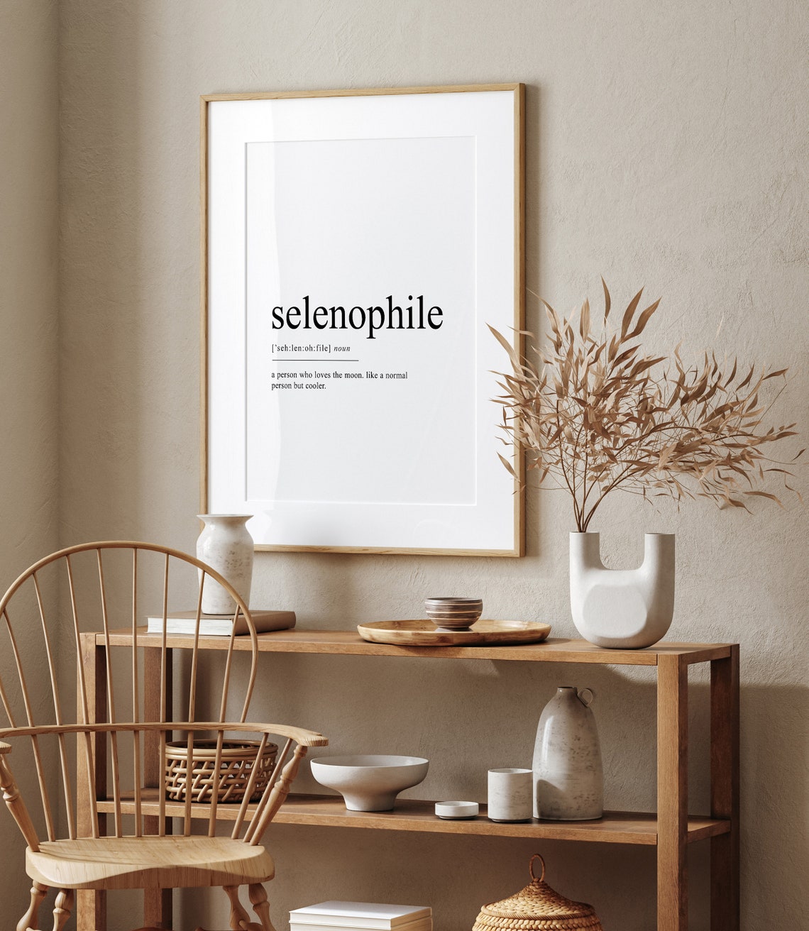 Selenophile Moon Lover Funny Dictionary Definition Celestial Poster - Image 2