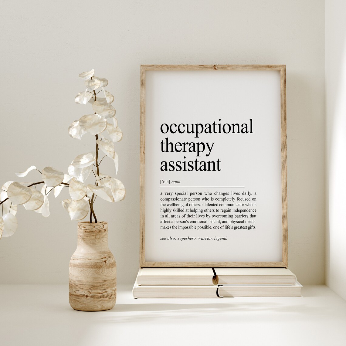 Occupational Therapy Assistant Definition Art Print - Image 2