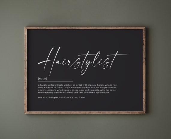 Hairstylist Definition Hair Stylist Gift Poster