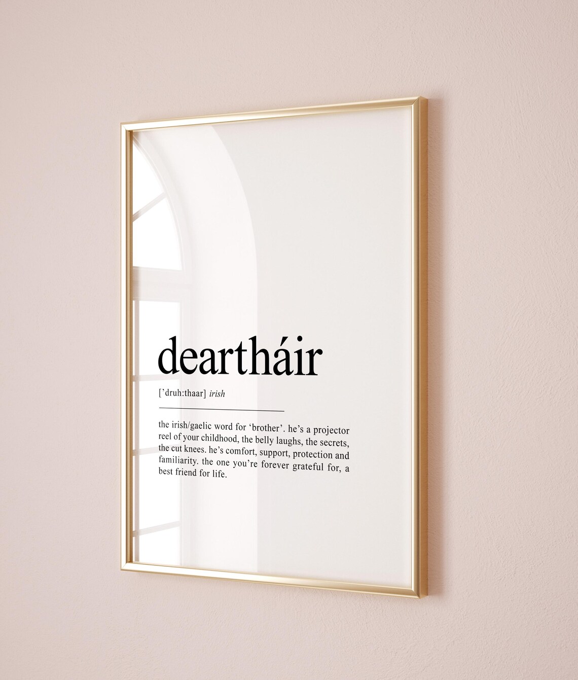 Deartháir Irish Brother Definition Art Print - Image 2