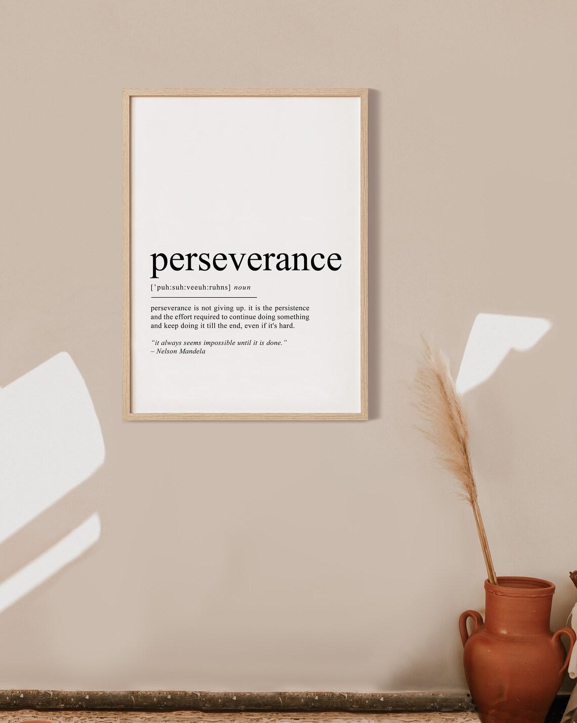 Perseverance Definition Art Print, Motivational Quote - Image 2