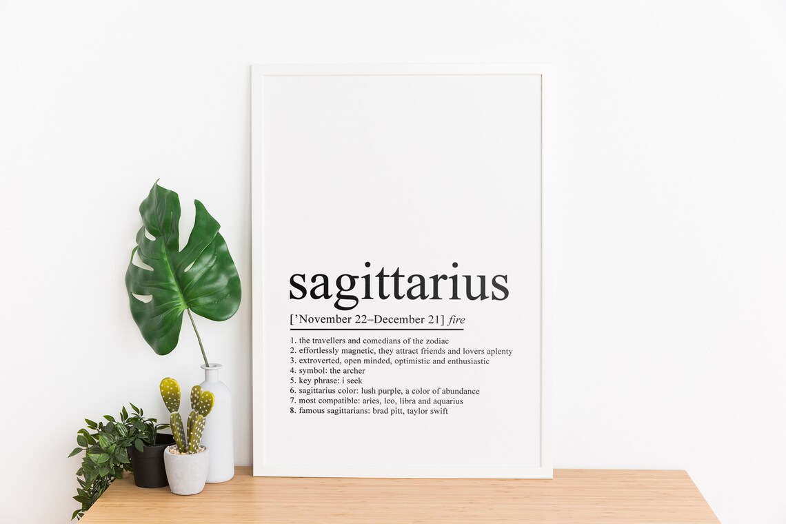 Sagittarius Definition Print, Zodiac Wall Art - Image 3