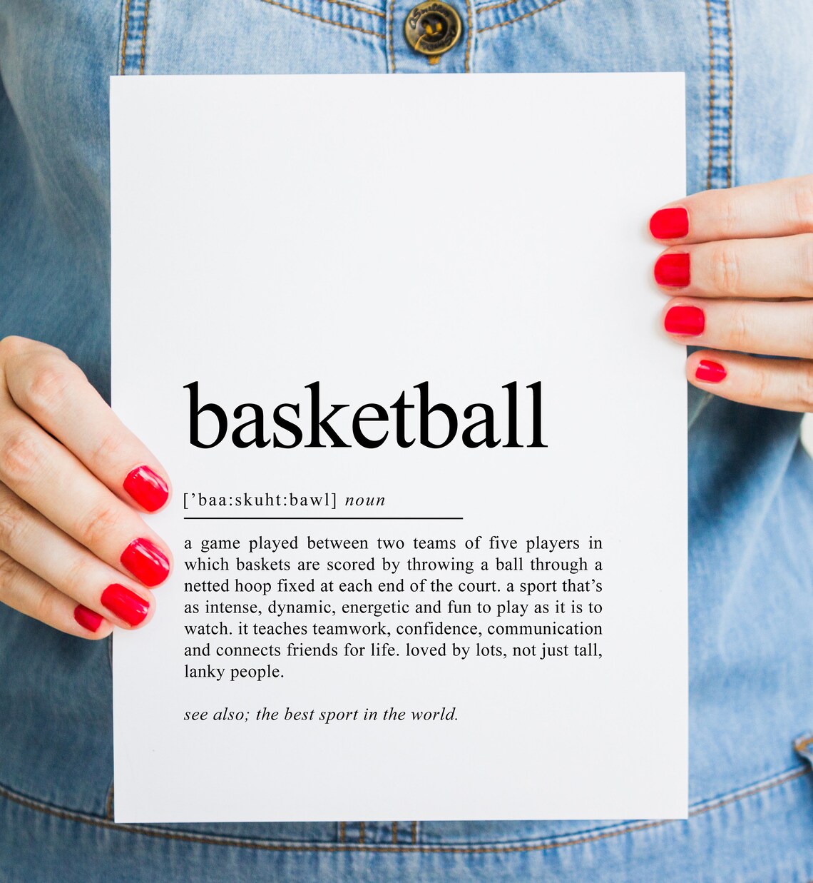 Basketball Quotes Definition Poster Print, Team Gift - Image 2