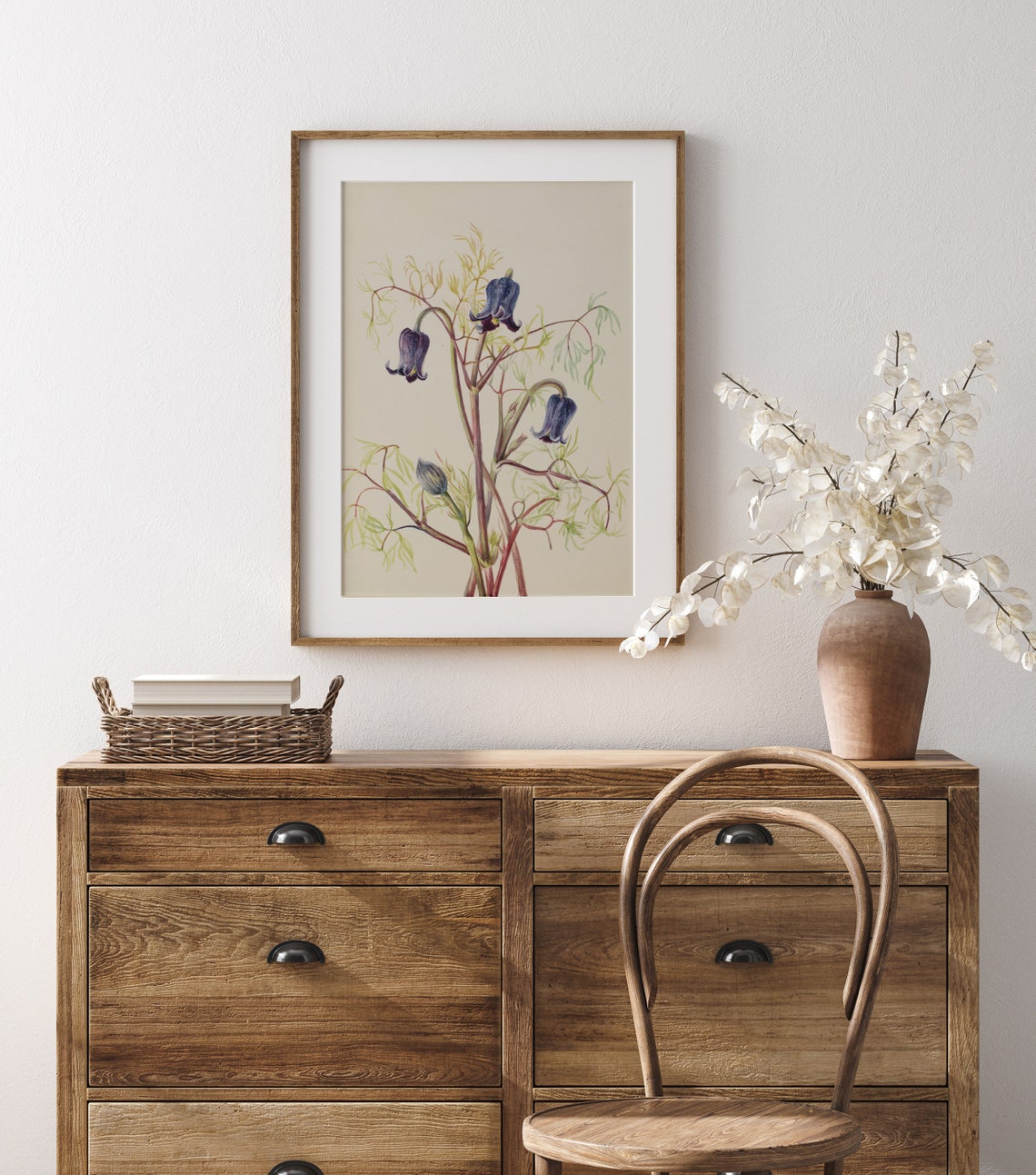 Antique Clematis Flower Botanical Vintage Illustration Poster - Image 2