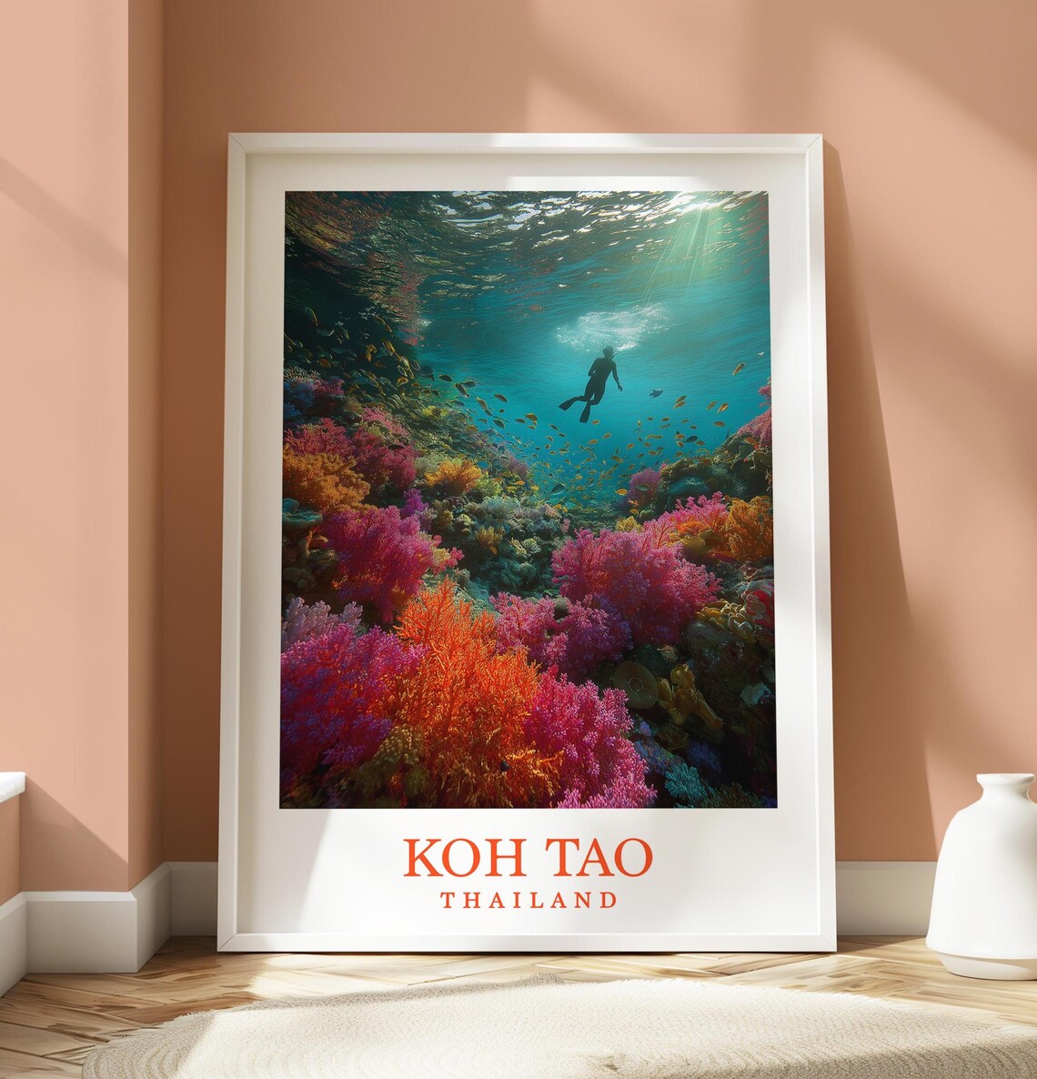 Koh Tao Suba Diving Travel Poster, Thailand