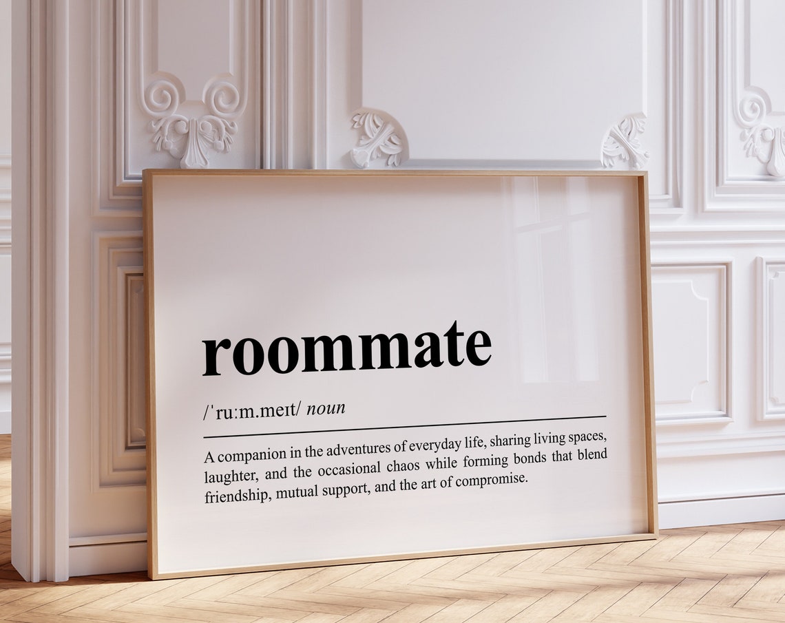 Roommate Definition Friendship Dictionary Wall Decor Art Poster - Image 3