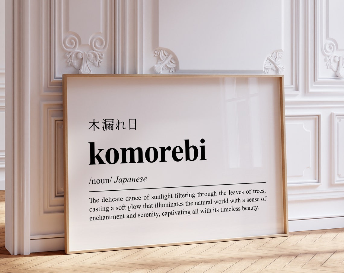Komorebi Japanese Sunlight Through Leaves Dictionary Art Poster - Image 2