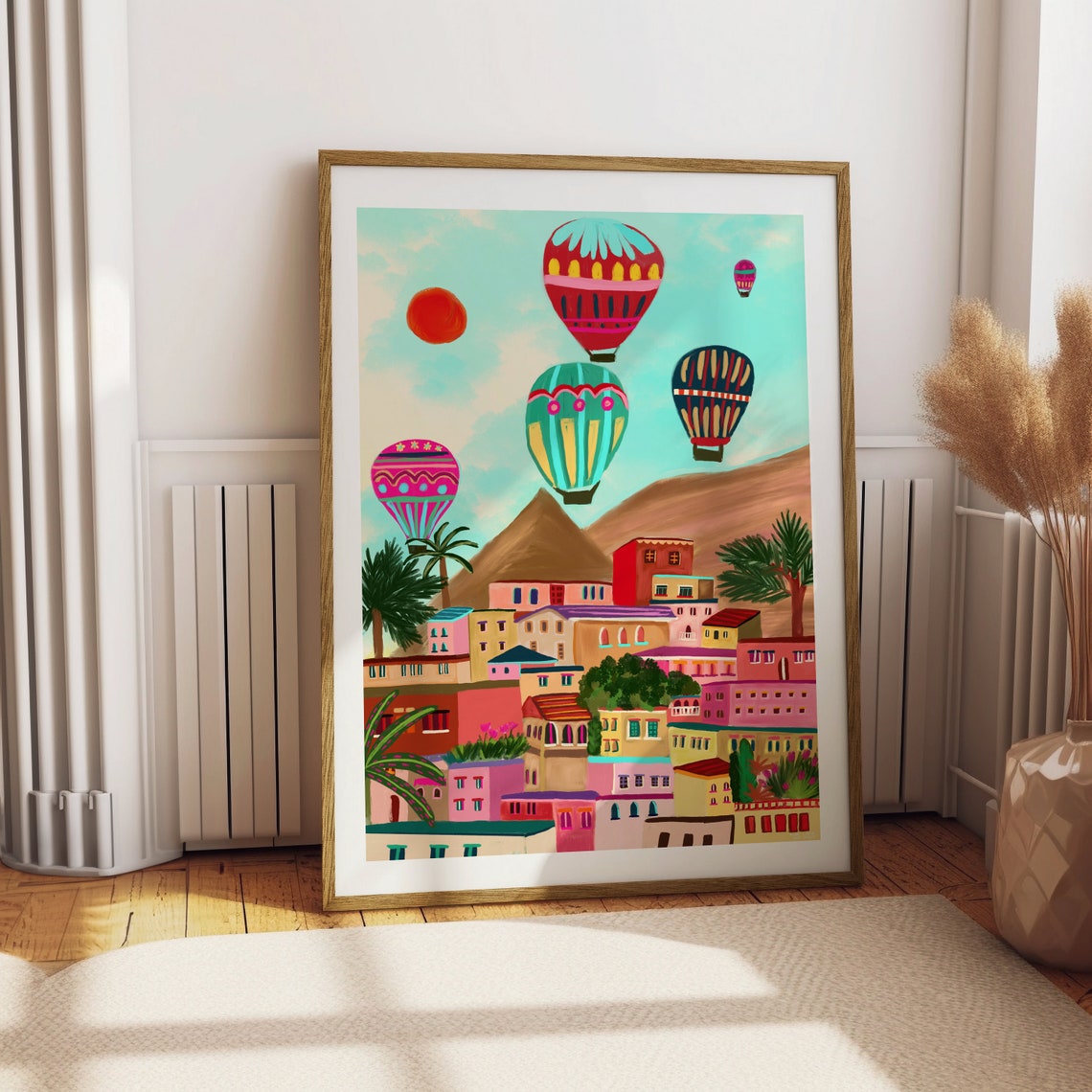 Cappadocia Hot Air Balloons Fairy Chimneys Turkey Travel Art Print - Image 5