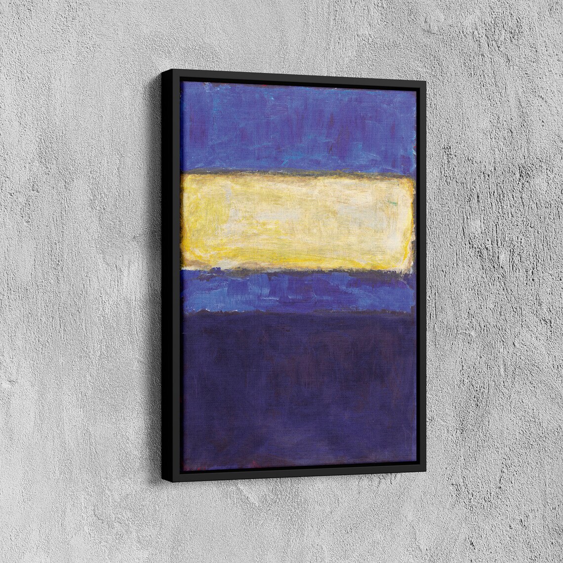 Mark Rothko Cobalt Blue And Yellow Bands Color Field Abstract Poster - Image 7