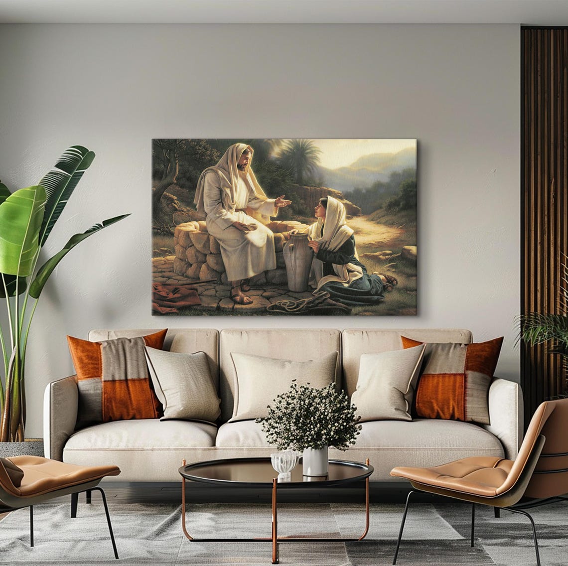 Jesus And The Samaritan Woman At The Well Christian Art Poster - Image 3