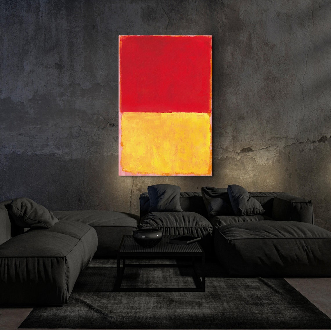 Mark Rothko Yellow And Red Mark Rothko Paintings Exhibition Poster Expressionism Art Rothko Reproduction Art Rothko Glass Art - Image 4