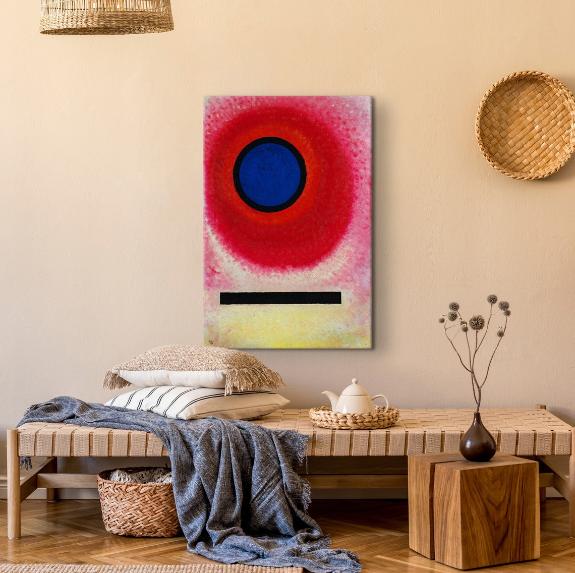 Wassily Kandinsky Blue Circle Red Rings Concentric Abstract Poster - Image 3