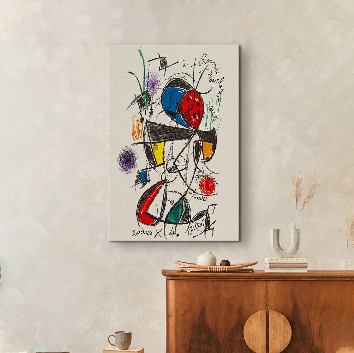 Joan Miro Genummerde Editie Poster Joan Miro Print Exhibition Poster Juan Miro Glass Art Museum Of Modern Art Art Reproduction - Image 2
