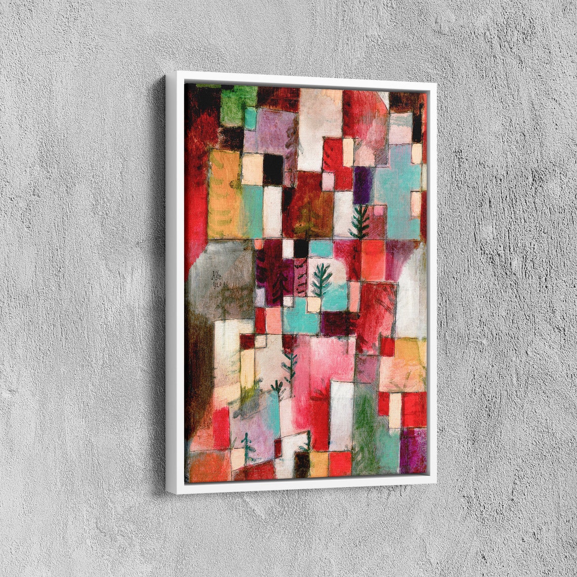 Paul Klee Red Forest 1922 Mosaic Blocks Trees Abstract Poster - Image 5