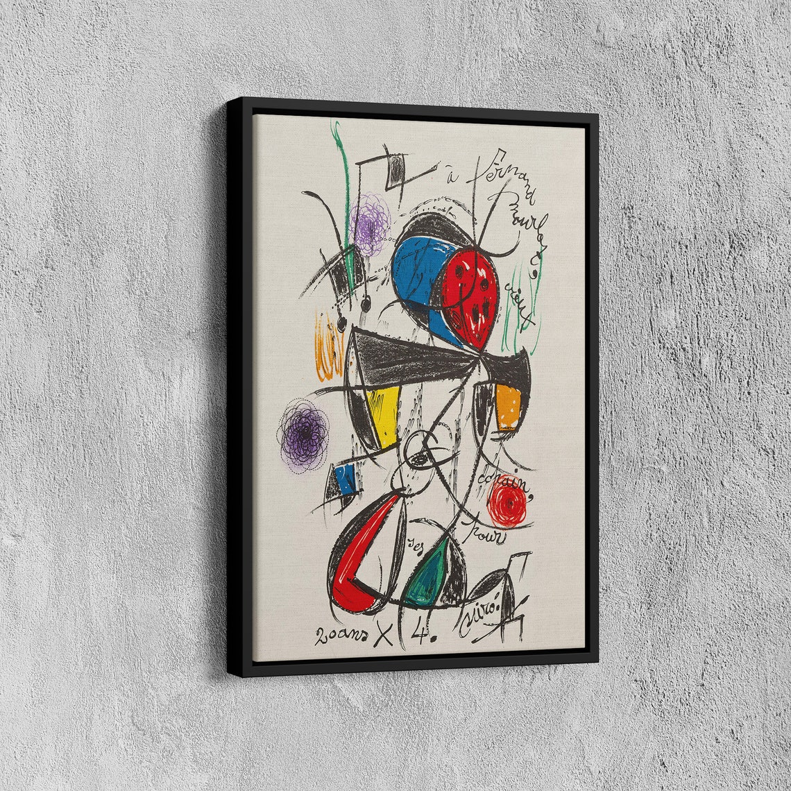 Joan Miro Genummerde Editie Poster Joan Miro Print Exhibition Poster Juan Miro Glass Art Museum Of Modern Art Art Reproduction - Image 7