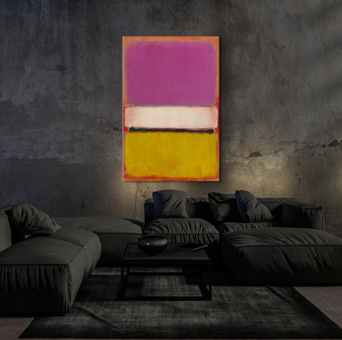 Mark Rothko Magenta Over Olive Color Field Abstract Art Poster - Image 5