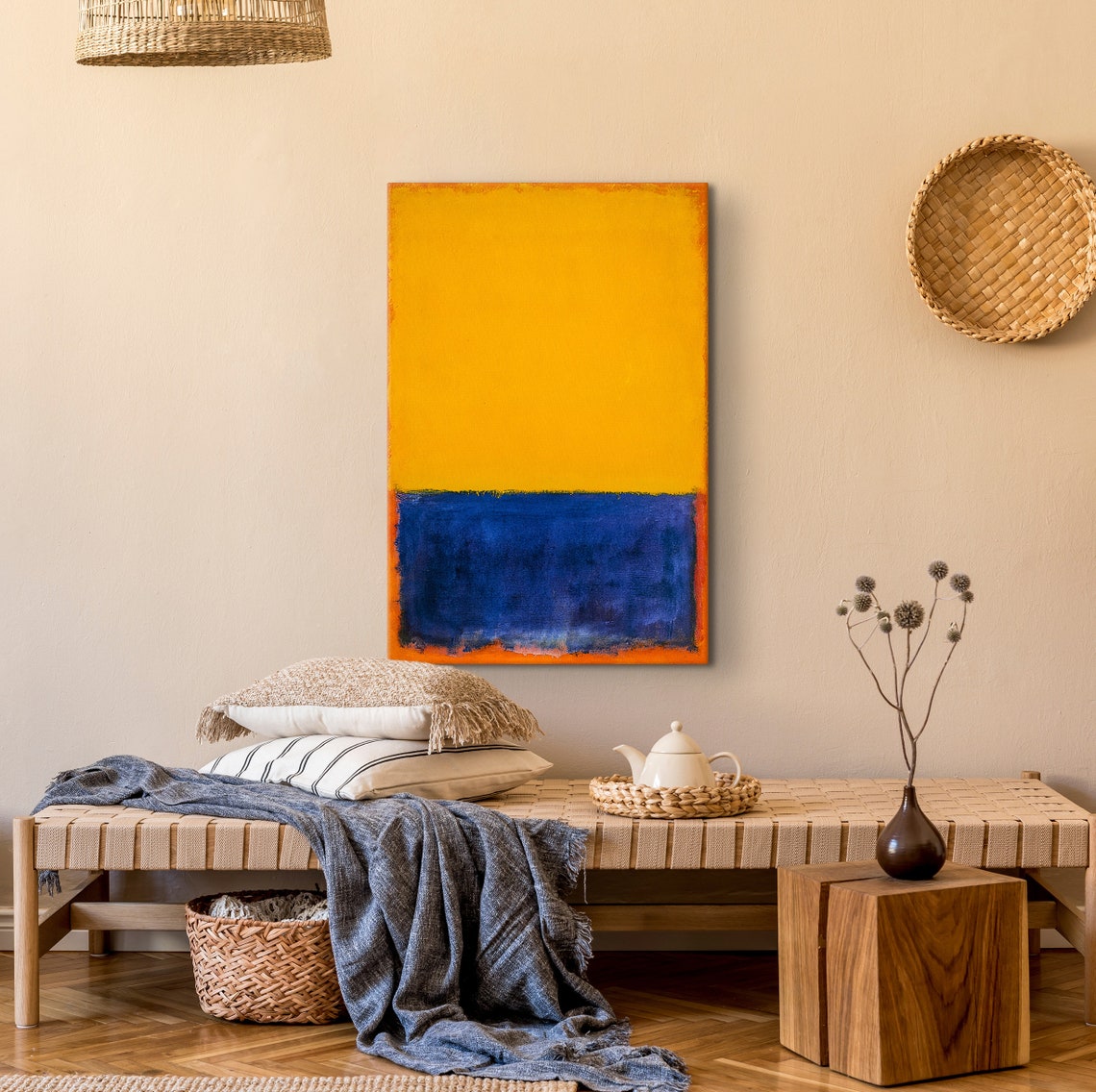 Mark Rothko Yellow Over Blue Bright Abstract Color Field Poster - Image 2