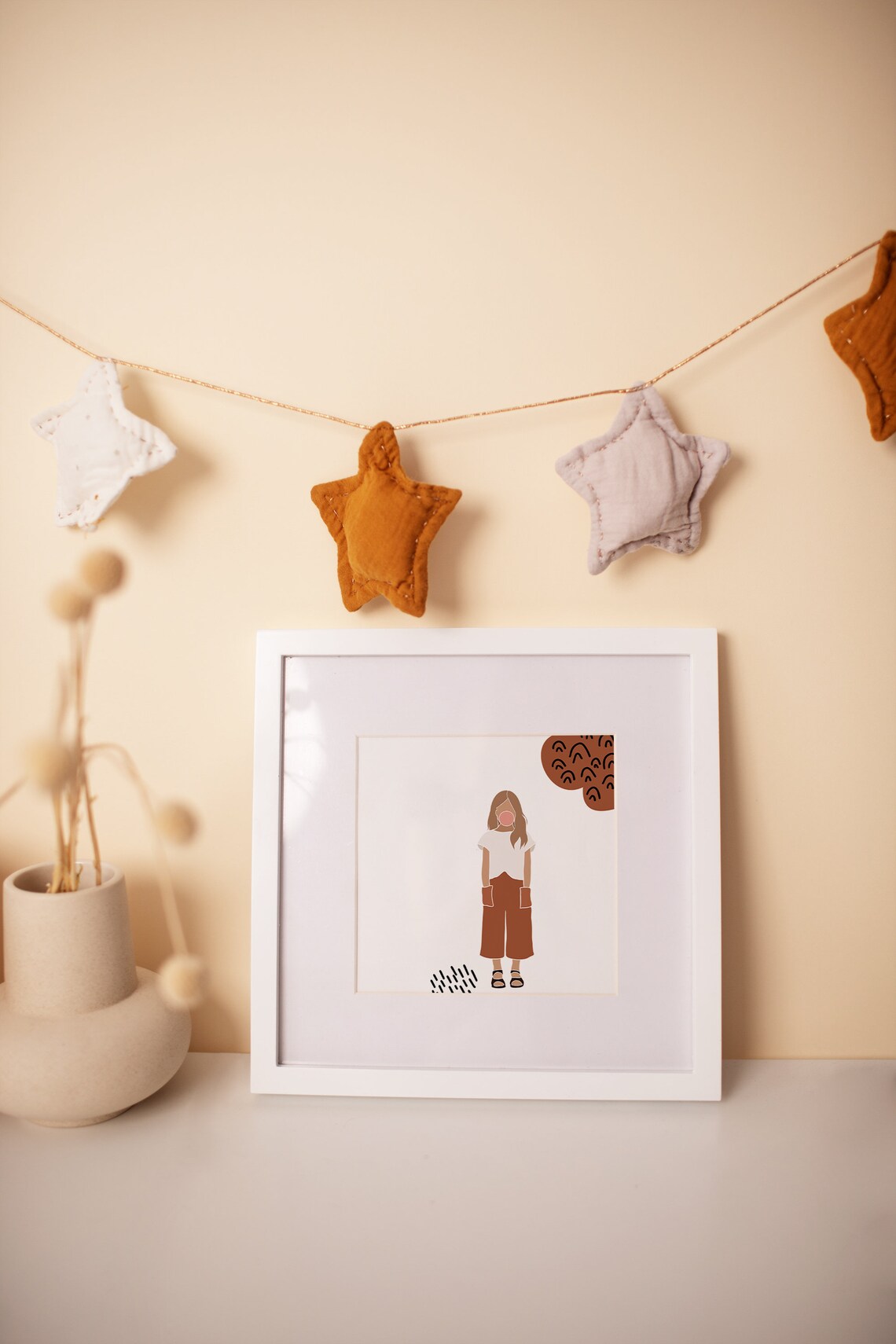 Bubblegum Childhood Motherhood Art Print, Boho Minimalist - Image 2