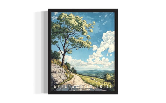 Connecticut Appalachian Trail States Art Print Living Room Wall Poster Original Painting Artwork Decor