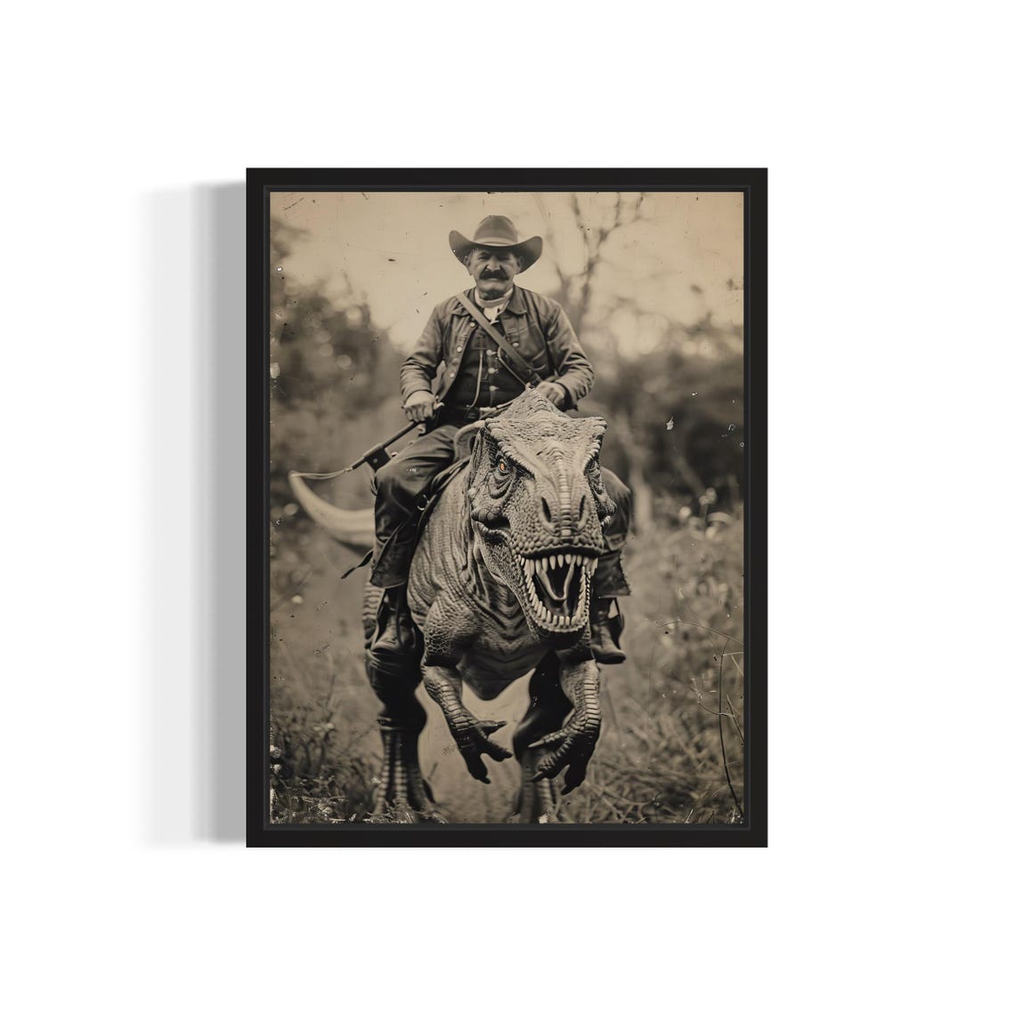 Dinosaur Ranger Poster Art Print Vintage Gothic Wall Art Painting Decor Photo