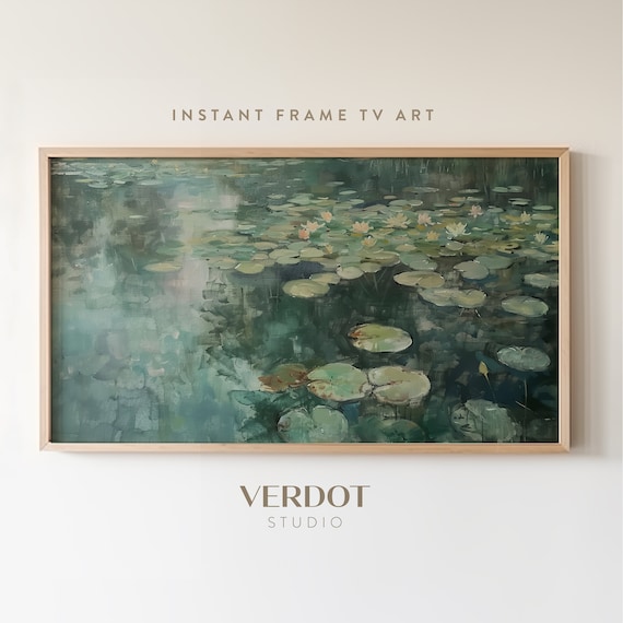 Monet-Inspired Summer Lake Painting Art Print