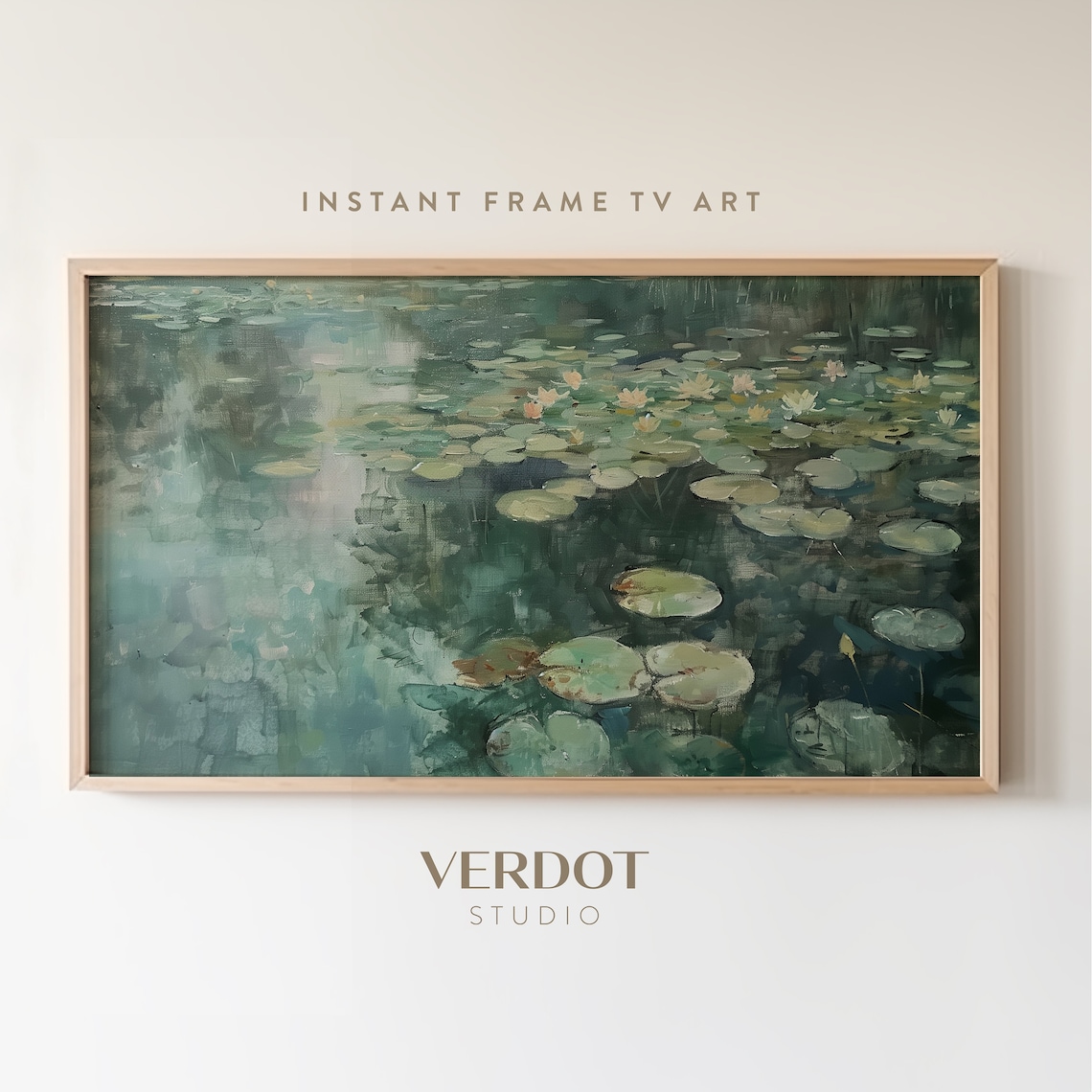 Monet-Inspired Summer Lake Painting Art Print