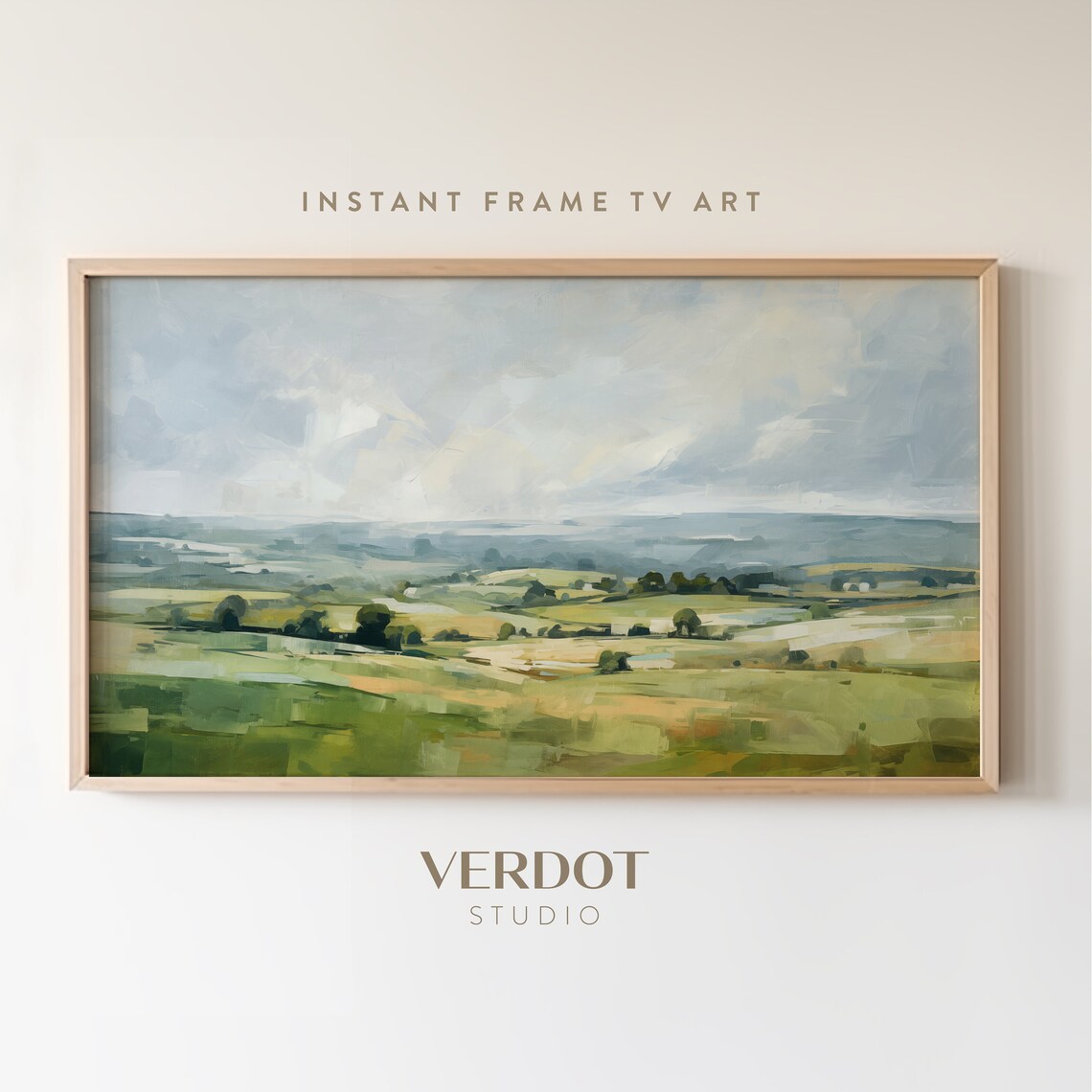 Modern Summer Landscape Art Print, Abstract Scenery