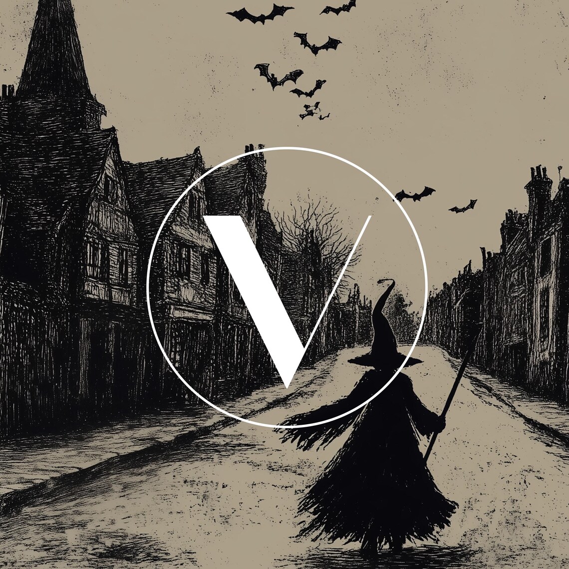 Vintage Witch Town Salem Village Art Print - Image 3