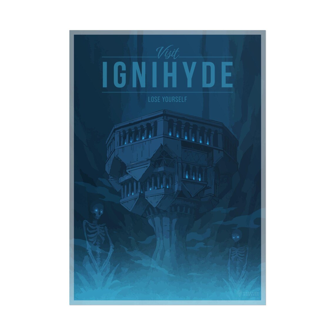 Visit Ignihyde Twisted Wonderland Dark Underwater Travel Poster
