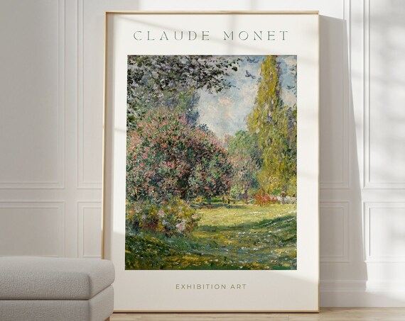 Claude Monet Poster Mid Century Modern Wall Art For Aesthetic Room Decor Monet Print As Best Friend Gift Monet Exhibition Poster