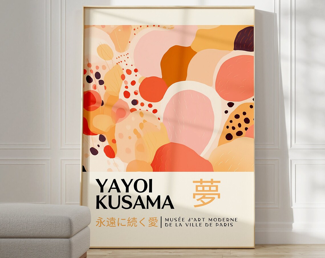 Yayoi Kusama Abstract Japanese Wall Art Poster
