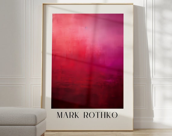 Mark Rothko Poster A Exhibition Print As Housewarming Gift Or Livingroom Decor Mark Rothko Print Birthday Gift Idea Museum Poster