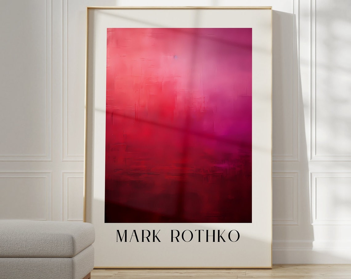 Mark Rothko Deep Red Color Field Abstract Painting Art Poster