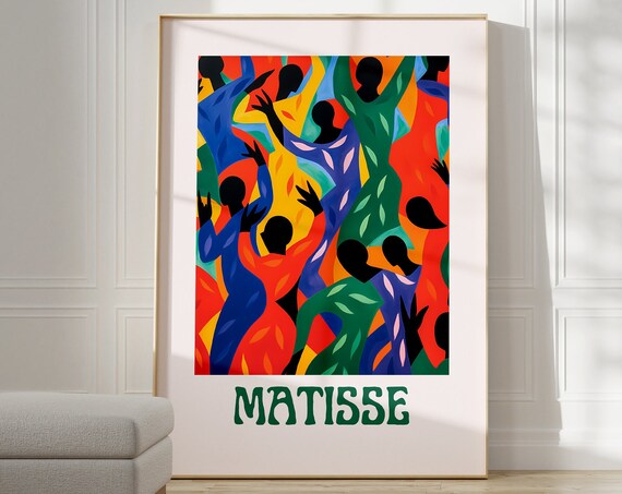 Matisse Dancing Silhouettes La Danse Bright Festive Art Poster