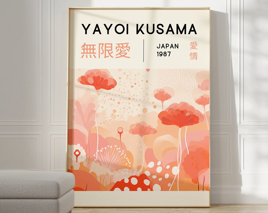 Yayoi Kusama Japanese Gallery Wall Art, Art Print