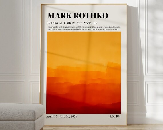 Mark Rothko Exhibition Museum Poster Print