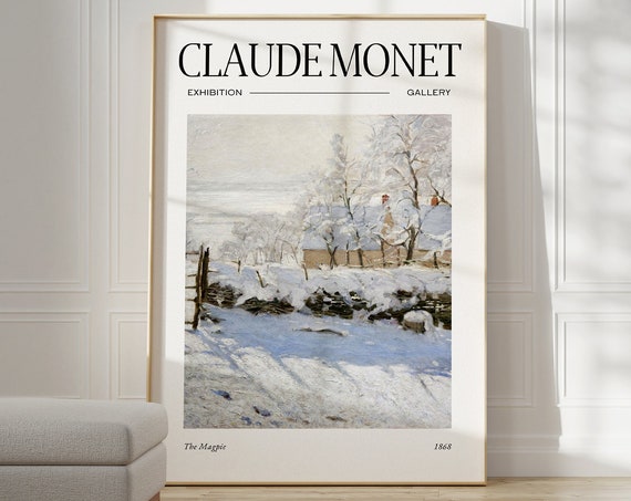 Claude Monet Mid Century Modern Poster Print