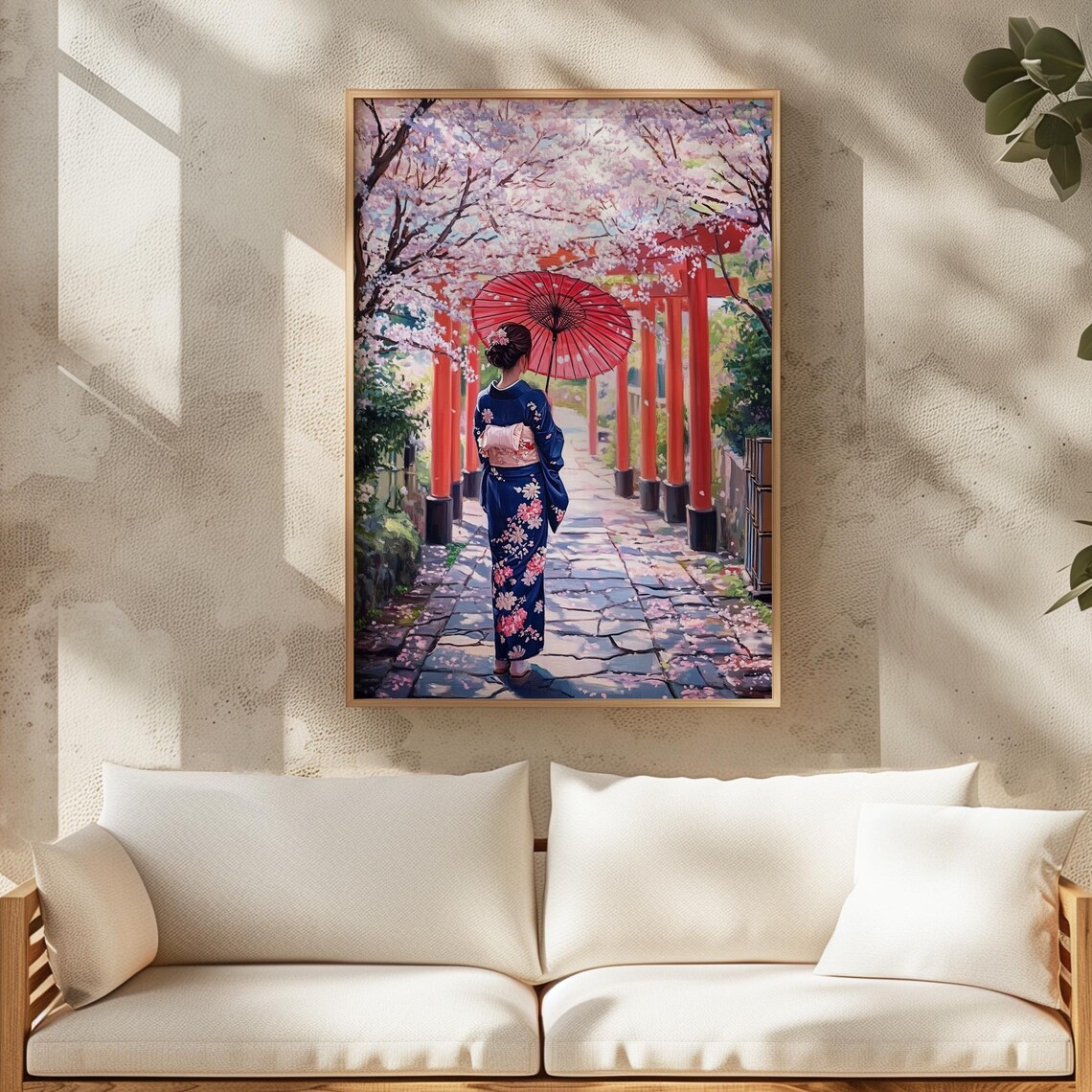 Japanese Wall Art Kyoto Travel Poster Kyoto Shrine Japan Print Japanese Decor Kimono Art Poster Print Wall Art - Image 2