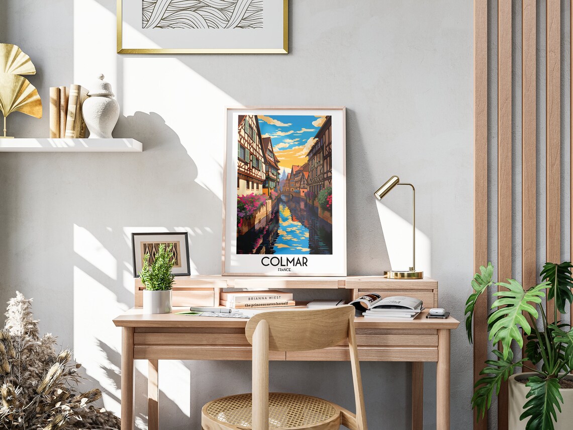 Colmar France Half Timbered Canal Sunset Old Town Flowers Poster - Image 3