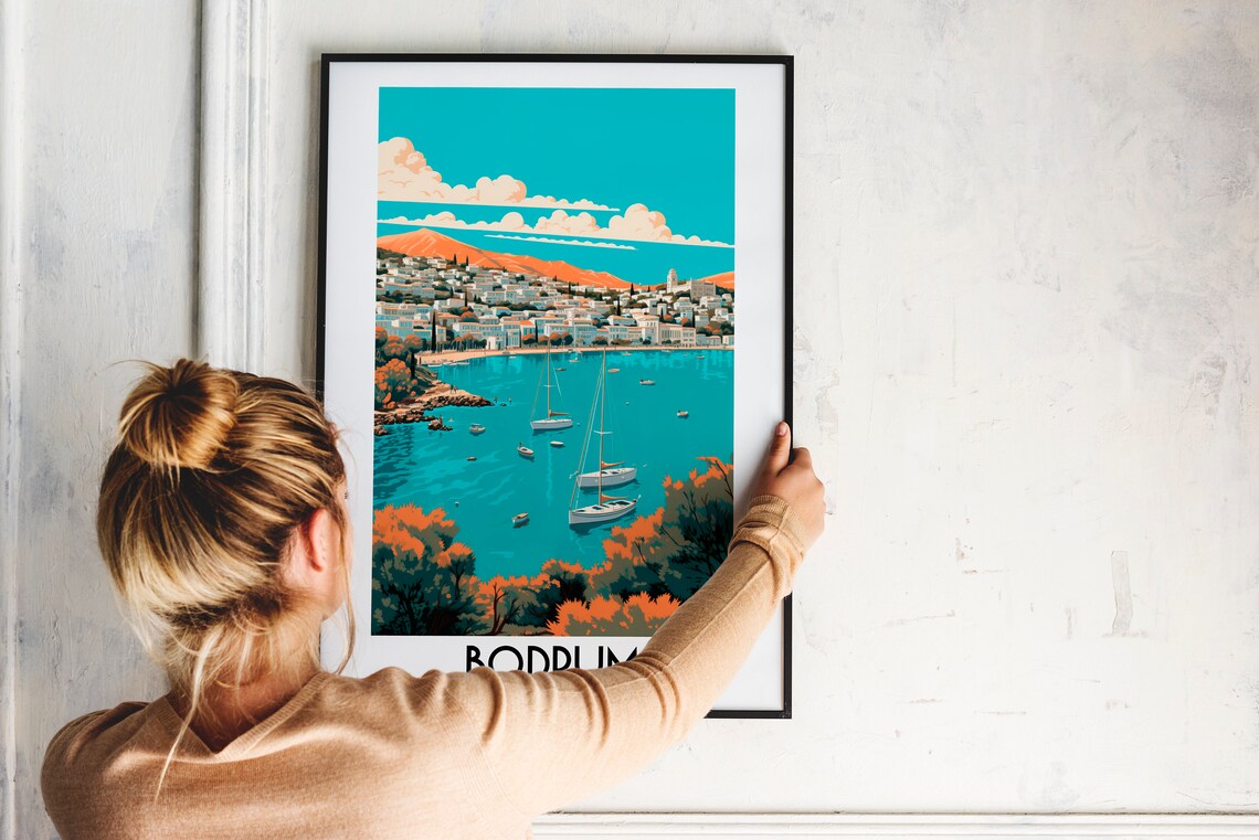 Bodrum Travel Poster, Turkey Home Decor Print - Image 2