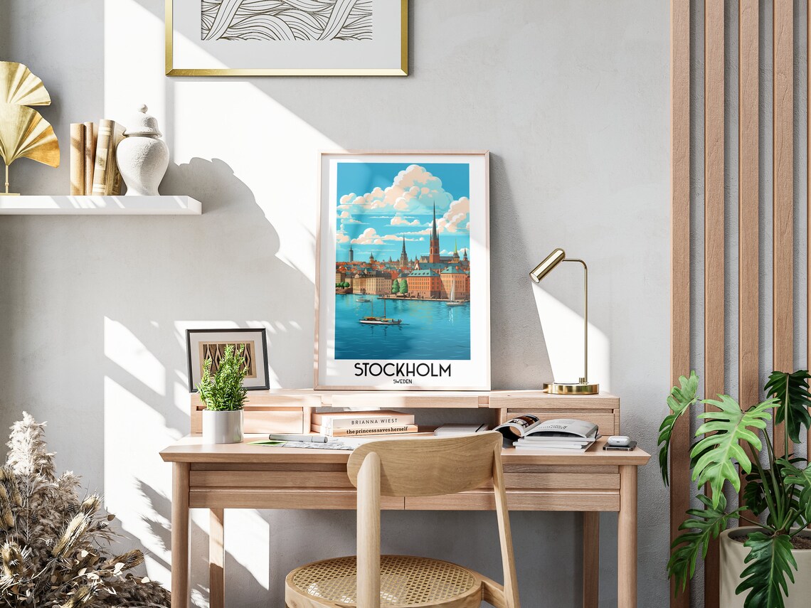 Stockholm Travel Poster, Sweden Europe Wall Art - Image 3