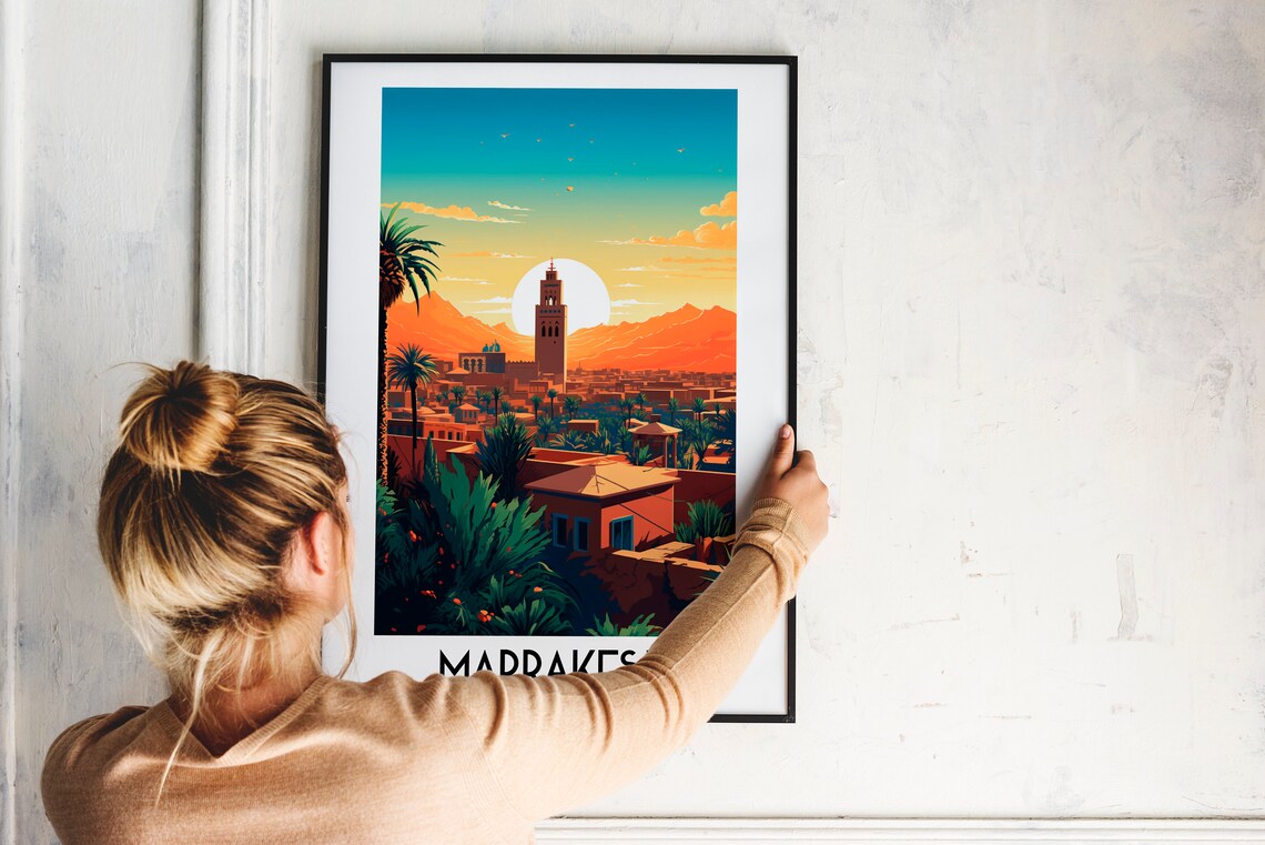 Marrakech Travel Poster, Morocco Home Decor - Image 2