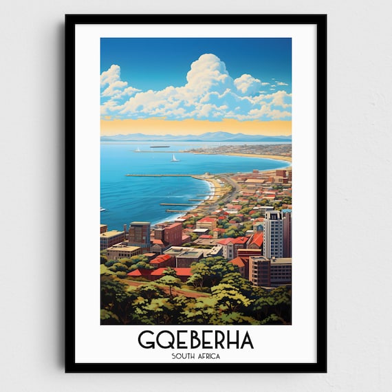 Gqeberha Travel Wall Art South Africa Painting Gifts African Home Decor Prints Posters Handmade Art