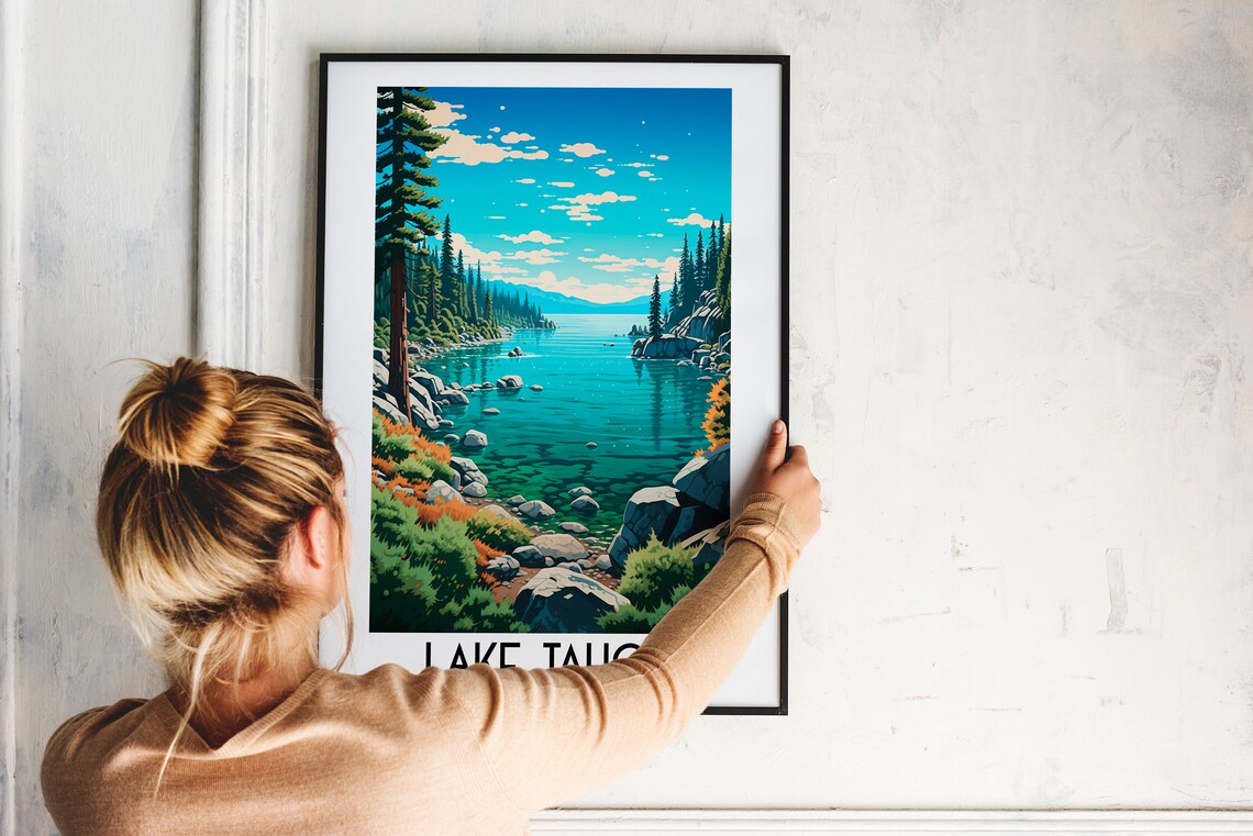 Lake Tahoe Travel Poster, California Home Decor - Image 2