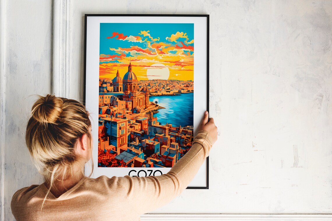 Gozo Travel Poster, Malta Home Decor Print - Image 2