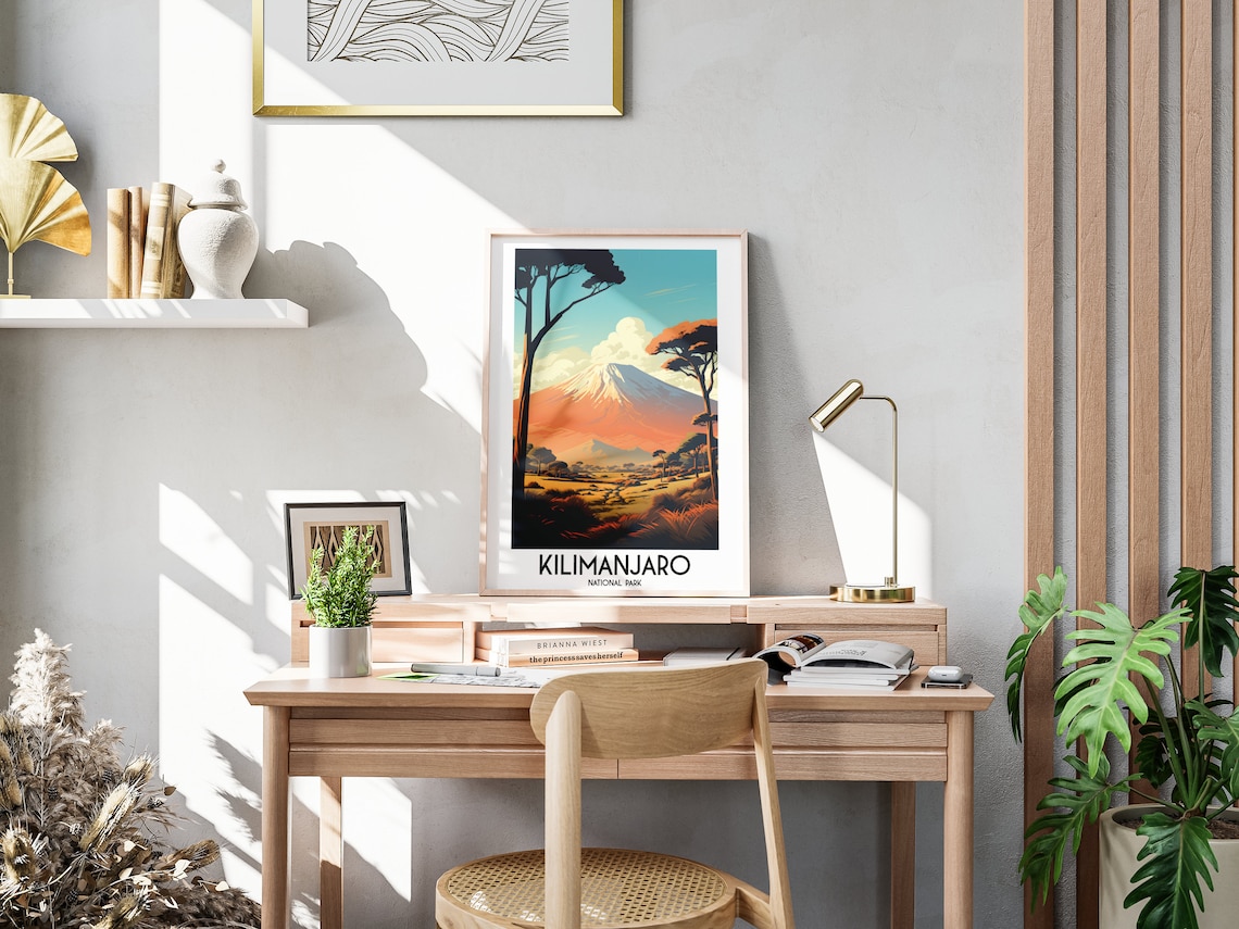 Kilimanjaro National Park Travel Poster, Tanzania - Image 3